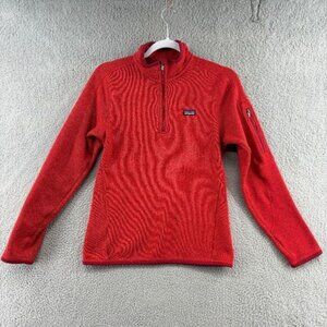 Patagonia women's better sweater 1/4 zip in fire red size small
